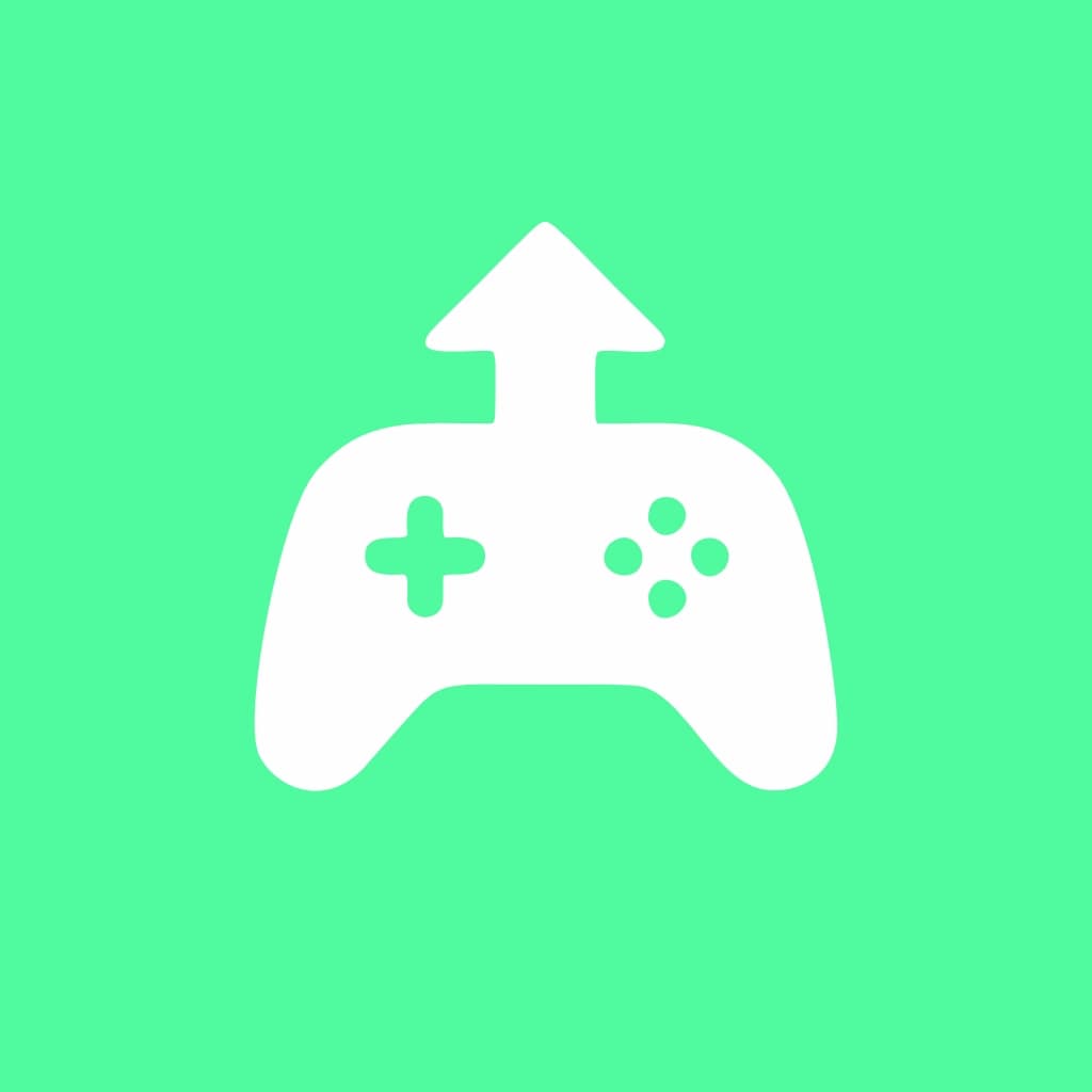 Controle com uma seta para cima.